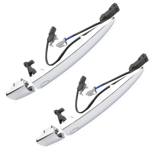 Anlseiod Pair Exterior Door Handle Chrome Compatible for Sentra Murano Maxima Leaf 2009 2010 2011 2012 2013 2014 2015 2016 2017 Door Handle Left Right W/Sensor Smart Keyless Entry System 806469N00A 80640-9N00A