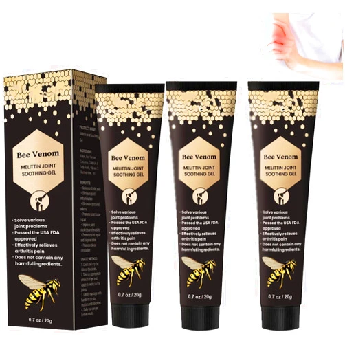 AQISI 3 PCS New Bee Venom Joint Relief Gel, New Bee Venom Professional Gel, Bee Venom Gel, Bee Venom Cream New