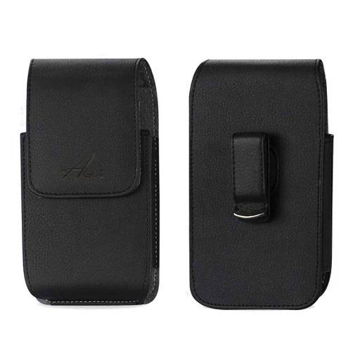 Agoz SkyGolf SkyCaddie SX500 SkyCaddie SX550 Golf GPS Holster, Vertical Leather Belt Clip Case Pouch Cover with Swivel Clip (6.1