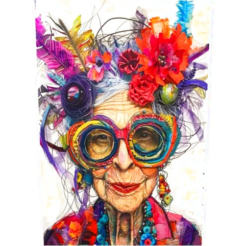 GEMFAMILY Funny Grandma Paint by Numbers Kit for Adults，DIY Paint by Number Kit on Canvas for Beginners Home Wall Decor Art Canvas Acrylic Paints Crafts 16 x 20 Inch