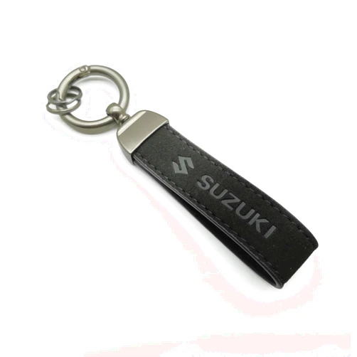MELDBUPO Leather Car Keychain Motorcycle Key Chain Key Fob Holder Keychain Keyrings Zinc Alloy Buckle for Suzuki Car Auto Accessory Key Ring