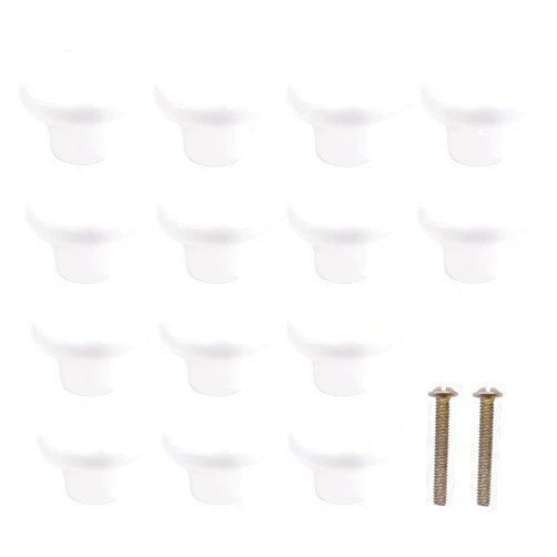 KINJOEK 10 Packs Ceramic Cabinet Knobs, Vintage Ceramic Door Knobs Pull with 0.98 Inch Screws, Handles Drawer Cupboard Kitchen Cabinet Knobs for Home Kitchen Office Bathroom and Dresser