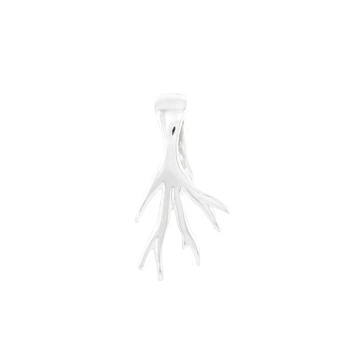 Egemmall Sterling Silver Tree Branch Pinch Bail Pendant Clasp Slider For DIY Jewelry Pendant