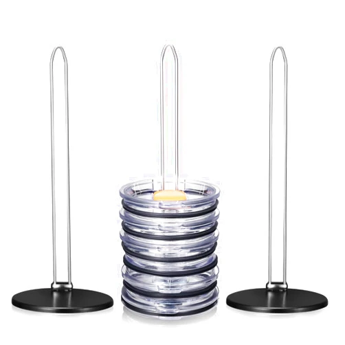 BULGILIA 3 Pack Tumbler Lid Organizer, Keep All Lids Neatly Stacked, Each Holds Up to 12 Lids, Tumbler Lid Stand Holder for Kitchen Cabinets and Countertops Organization and Storage, Metal, Black
