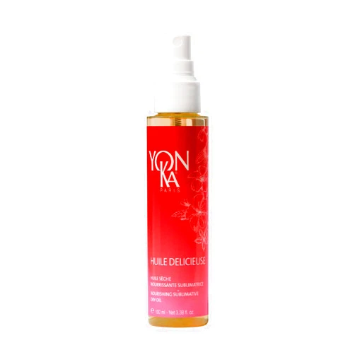 Yonka Huile Delicieuse | Nourishing Dry Body Oil | Moisturize Skin and Body | Lightweight Oil with Baoab and Sesame for Hair | for Legs and Body | 3.38 fl oz