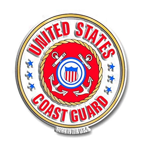 Classic Magnets U.S. Coast Guard Seal Magnet by Classic Magnets, 3D Rubber Vintage-Style Collectible Patriotic Military Souvenirs and Gifts Made in The USA