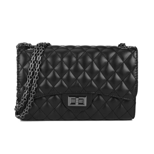 Gladdon Quilted Leather Crossbody Purse for Women Trendy Ladies Shoulder Bag with Chain Designer Purses