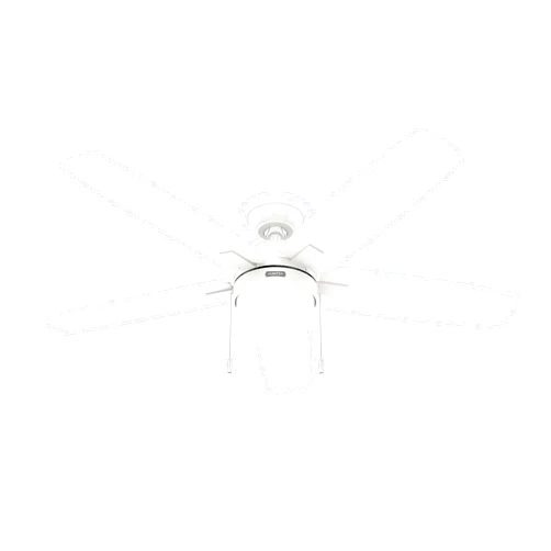 Hunter Fan 52 Inch Contemporary Fresh White Finish Indoor Ceiling Fan with LED Light Kit and Pull Chain (Renewed)