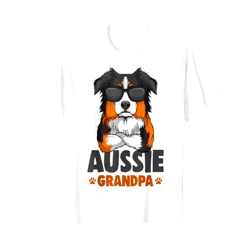 Australian Shepherd Apparel & Gift Ideas Australian Shepherd Aussie Grandpa Dog T-Shirt