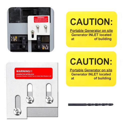 Natupal Generator Interlock Kit Compatible with Square D QO or Homeline 150 or 200 amp panels. 1 3/8 inches Spacing between main and generator breaker, Professional and Interlock Kit (SD200A)