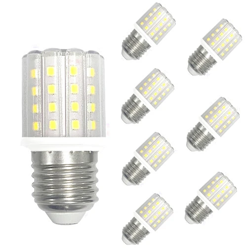 Syited E26 LED Corn Light Bulbs,5W Cool White 6000K, Equivalent to 60W E26 Halogen Bulbs,AC 85-265V, 360° Beam Angle,Edison Screw SES LED Corn Lamp, Not Dimmable, Pack of 8