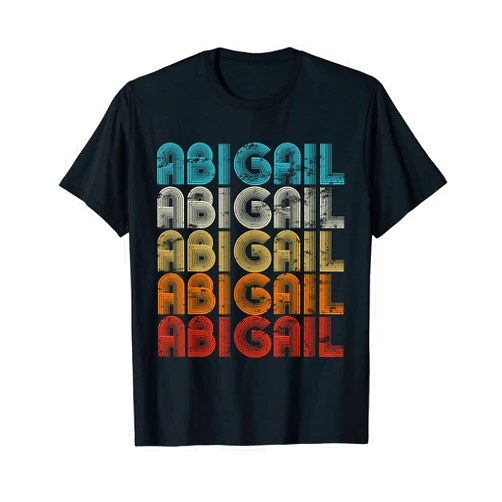 YO MINUS Abigail First Given Name Pride Retro Personalized T-Shirt