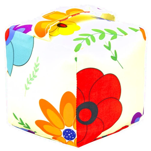 LOLOMLO Decorative Weighted Cute Door Stopper Square Fabric with Handle Door Stopper for Home Office Bedroom Living Room Interior & Exterior Doors Bottom of Door Heavy Weighted, Colorful Flower