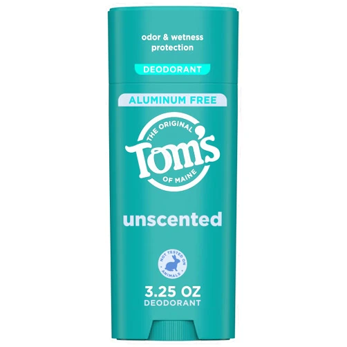 Tom's of Maine Tom’s of Maine Unscented Natural Deodorant for Women and Men, Aluminum Free, 3.25 oz