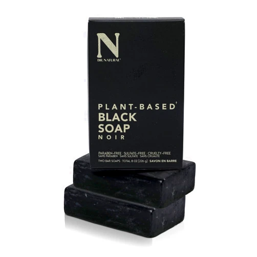 Dr. Natural Black Bar Soap, 2 pcs - Ultra-Moisturizing Natural Soap with Shea Butter - Safe for Family and Pets - Helps Reduce Acne and Blemishes - Organic Bar Soap for Hands, Body Wash, Laundry