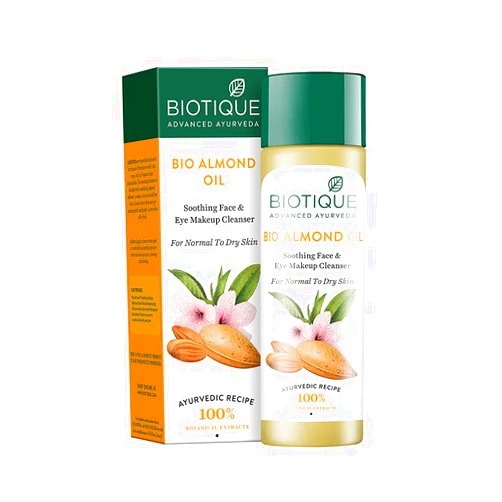 Biotique Bio Almond Oil Soothing Face and Eye Make Up Cleanser, 120 ml/4.05Oz.