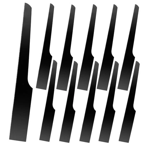HKATOPS 10Pcs Reciprocating Saw Blade Set, Reciprocating Air Saw Hacksaw Blades Tools for Metal, Woodcutting, Rubber (Black -32T-10pcs)