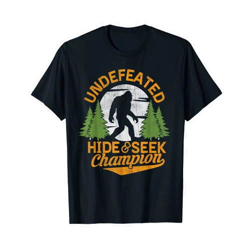 Bigfoot Party JJ Bigfoot Hide and Seek Champion Sasquatch Stuff Men T-Shirt