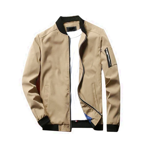 Lavnis Men's Flight Bomber Jacket Lightweight Softshell Coat Sportwear Zipper Windbreaker