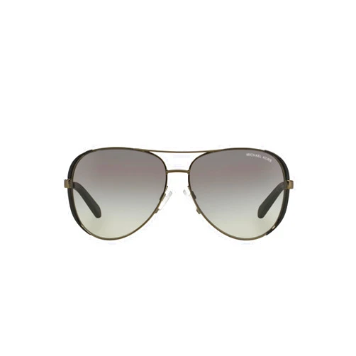 Michael Kors Women's MK5004 Chelsea Aviator Sunglasses, Gunmetal/Black/Grey Gradient, 59 mm