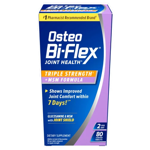 Osteo Bi-Flex Triple Strength(5) with MSM, Glucosamine Joint Health Supplement, Coated Tablets, 80 Count