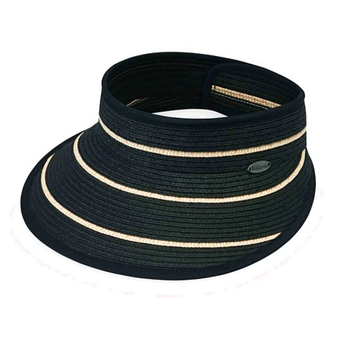 Wallaroo Hat Company Women’s Petite Savannah Sun Visor Wide Brim, Packable and Adjustable Sizing for Smaller Crown Sizes
