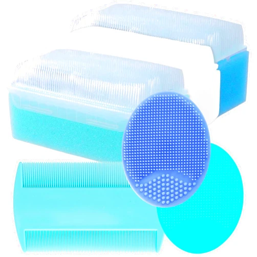 Xforto Baby Cradle Cap Treatment Kit | Baby Cradle Cap Brush for Babies - Baby Bath Essentials | Cradle Cap Comb & Baby Bath Sponge (Set of 6)