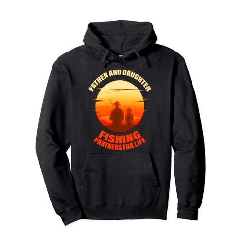 Fischer und Angelsport Shop Angler father and daughter fishing dad gift for fishing Pullover Hoodie