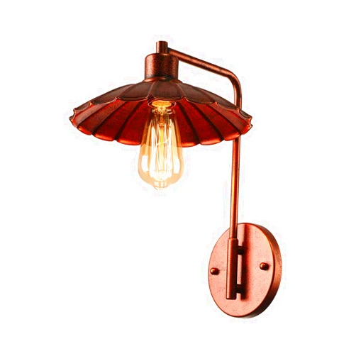 NIUYAO Wall Light Retro Industrial Restoration Style Rust Metal Wall Sconces Indoor Decoration Wall Mounted Light