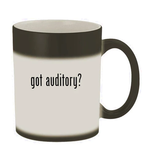 Knick Knack Gifts got auditory? - 11oz Magic Color Changing Mug, Matte Black