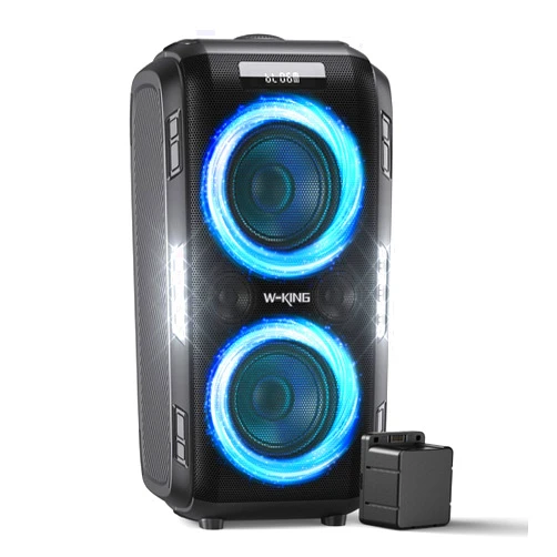 W-KING WKING T9 PRO 250W Peak Bluetooth Speaker(Batteries Included) + Replacement Battery 1 Piece