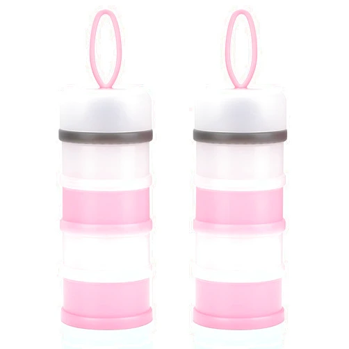 Accmor Baby Formula Dispenser On The Go, Stackable Formula Dispenser for Travel Formula Container to Go, Non-Spill Milk Powder Baby Kids Snack Storage Container, BPA Free, 2 Packs