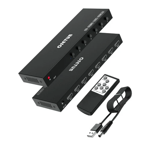 OseTub 7-Port 4K@60Hz HDMI Switch Box Upgrade, 7 in 1 HDMI 2.0 Switcher Selector Support HDR & HDCP 2.2 & Full 3D with IR Remote Control for Nintendo Switch,Xbox PS5/PS4,Fire Stick,Roku,Apple TV