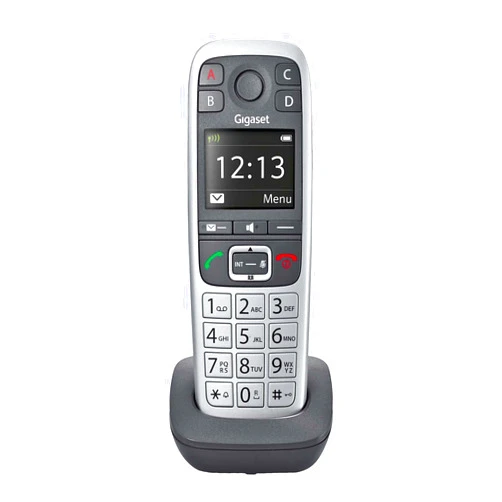 Gigaset E560H – Additional Handset for Cordless Senior Phone, SOS- Function, Landline Phone, Volume Amplification (Platinum, Pack of 1)