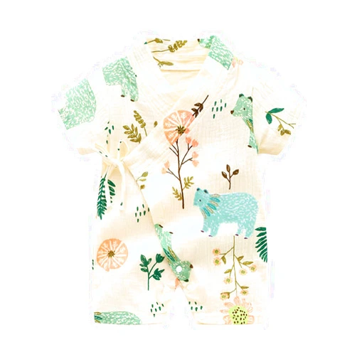 PAUBOLI Kimono Robe Newborn Cotton Yarn Robe Baby Romper Infant Japanese Pajamas…
