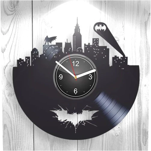 VMD Kovides Vinyl Record Clock 12 Inch Superhero Style
