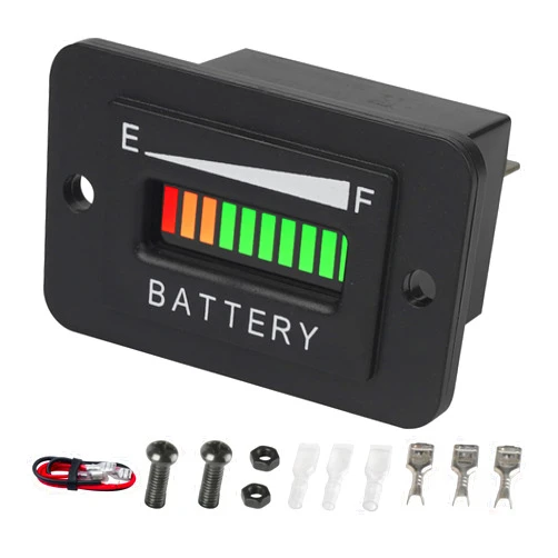 Yooreal 36V Battery Fuel Gauge Indicator,Battery Capacity Monitor for Lead-Acid Battery (Not Included Trojan Type) Powered Golf Car Travel Trailer Forklift Scrubber Motorcycle RV etc