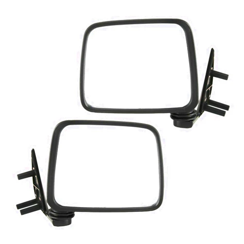 HMKJHL 2pcs Left & Right Driver & Passenger Side Paintable Manual Exterior Door Rear View Mirror Black Truck SET-NS10R,Send goods from local warehouse,fast delivery
