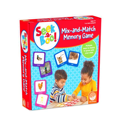 MindWare Seek-A-Boo Mix-and-Match Memory Game – Early Learning for Toddlers & Preschoolers – Great for Home or Daycares – 64 Tiles & Parent Guide – Ages 3+