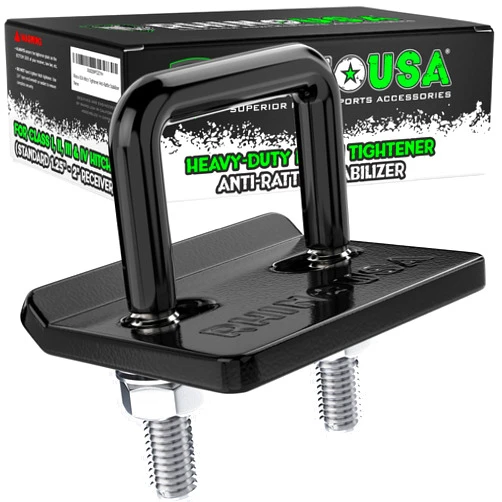 Rhino USA Hitch Tightener Anti-Rattle Clamp - Heavy Duty Steel Stabilizer for 1.25 and 2 inch Hitches - Protective Anti-Rust Coating