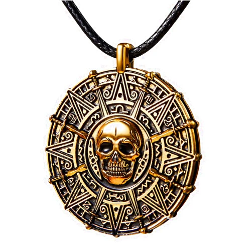 Spooktacular Creations Halloween Pirate Coin Necklace Pirate Skull Necklace for Men Women Kids Pirates Costume Accessories