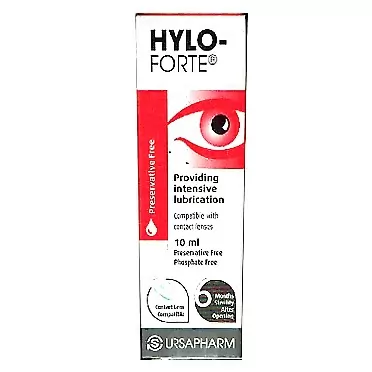 UrsaPharm Hylo-Forte Lubricating Eye Drops 10Ml - Pack of 2