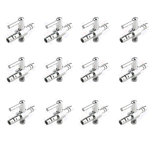 Bnafes Stainless Steel Aquarium Fish Tank Air Flow Control Lever Pump Single Way Valve, 12pcs
