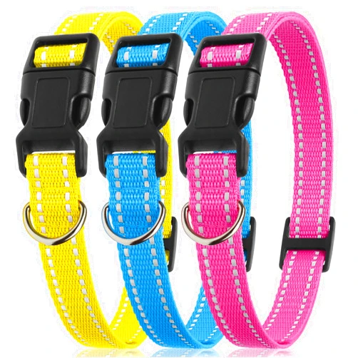PetJoy 3-Packs Replacement Collar for Shock Collar, E Collar Bark Collar Replacement Strap, Durable Nylon Adjustable Dog Collars - Length 8-27 Inches, Quick Release Buckle and D-Ring