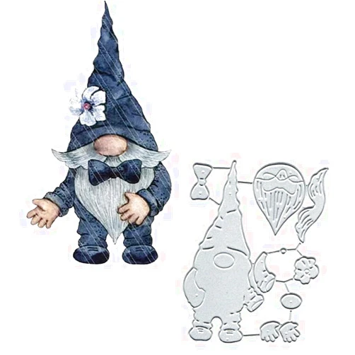 BeetirryHu Wedding Gnomes Metal Die Cuts, Groom Metal Cutting Dies Cut Stencils Card Paper Craft DIY Template Metal Cutting Dies Album Embossing Paper Dies for Card Making Scrapbooking