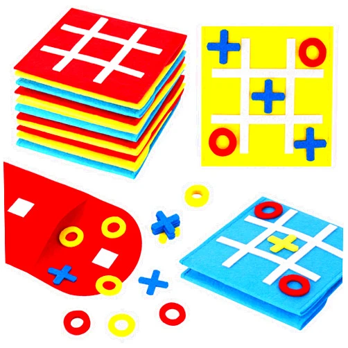LovesTown 15PCS Tic Tac Toe Board Game, Mini Strategic Board Game for Kids Family Classic Educational Toys Indoor Party Game for Goodie Bag Stuffers Party Favors Gifts