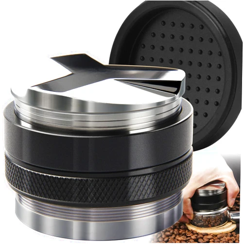 CoreReplace 58mm Coffee Distributor and Tamper, CoreReplace Dual Head Coffee Leveler Fits for 58mm Portafilter, Professional Adjustable Depth Espresso Hand Tamper