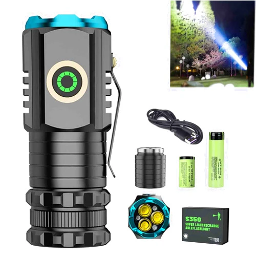 HOMOCOO Blitron High Powered Torches, Blitron Flash Light, Blitron Torch, Blitron Light, Blitron Power LED Flashlight, Blitron Flashlight, Mini Portable Flashlight, for Camping, Hiking, Emergency (S450X)