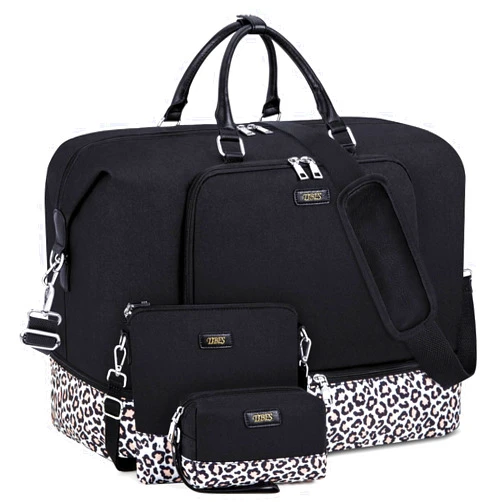 TIBES Travel Weekender Bag for Women, Overnight Bag with Shoe Compartment Oversized Travel Duffel Bag Carry On Tote 21