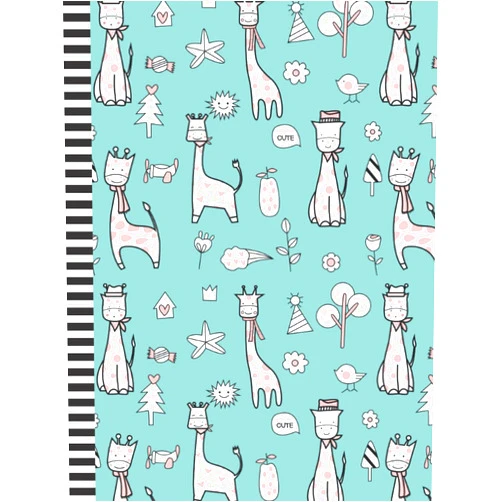 By Classic Designer Notes Press (Author) Giraffe Notebook: Large Hardcover 8.5x11 Composition Journal / 100 Sheets / College Ruled Diary - Blank Numbered Pages / Decorative Animal Pattern ... Taking Gift For Home-School - Work - Writing